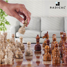 Load image into Gallery viewer, 15 Inches Handmade Red &amp; Coral Marble Premium Quality Chess Set
