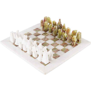  Chess board, chess set, marble chess set