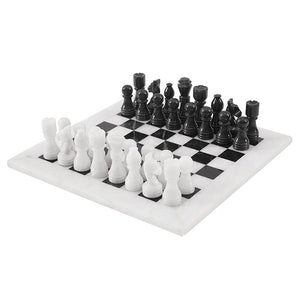 RADICALn Natural Marble Black and White Staunton Tournament Chess Set