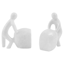 Load image into Gallery viewer, stoneman bookends, decorative bookends, marble bookends
