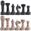 marinara and black chess pieces- chess figures