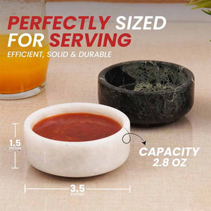 Radicaln Handmade Marble Sauce Cups - Dipping Bowl Cup Set