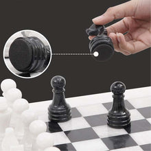 Load image into Gallery viewer, White and Black Handmade 15 Inches High Quality Marble Chess Set
