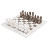 White and Oceanic Handmade 15 Inches High Quality Marble Chess Set