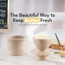 Load image into Gallery viewer, Handmade Marble Butter Dish - Butter Crock
