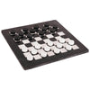 Black and White Handmade 15 Inches Marble Tournament Checkers Set