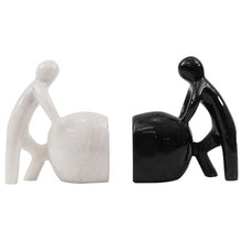 Load image into Gallery viewer, stoneman bookends, decorative bookends, marble bookends
